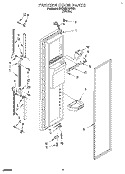 FREEZER DOOR Diagram and Parts List for 3VED29DQAW01  Whirlpool Refrigerator