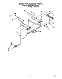 COOKTOP BURNER Diagram and Parts List for FGS385YL1  Whirlpool Range
