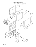 DOOR PANEL, LITERATURE Diagram and Parts List for KUDN230YWH0  KitchenAid Dishwasher