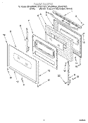 DOOR, LIT/OPTIONAL Diagram and Parts List for SF325PEGN1  Whirlpool Range