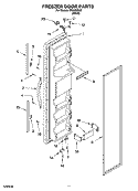 FREEZER DOOR PARTS Diagram and Parts List for IRQ226300  Inglis Refrigerator