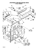 CONTROLS AND REAR PANEL Diagram and Parts List for TAWL680WW1  Estate Washer