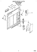 INNER DOOR Diagram and Parts List for DU8000XX7  Whirlpool Dishwasher