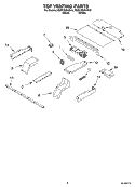 TOP VENTING Diagram and Parts List for KEBC206KBL0  KitchenAid Wall Oven