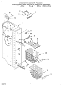 FREEZER LINER Diagram and Parts List for GD22DCXHT01  Whirlpool Refrigerator