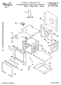 LOWER OVEN, LITERATURE Diagram and Parts List for RBD275PDB11  Whirlpool Wall Oven