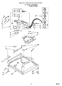 MACHINE BASE Diagram and Parts List for 3LSR6233EQ1  Whirlpool Washer