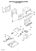 AIR FLOW AND CONTROL PARTS Diagram and Parts List for ACE124PT0  Whirlpool Air Conditioner