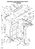CONTROLS AND REAR PANEL PARTS Diagram and Parts List for 6ALSR7244JQ1  Whirlpool Washer