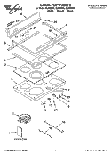 COOKTOP PARTS Diagram and Parts List for GLP85200  Whirlpool Range
