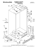 CABINET PARTS Diagram and Parts List for KSSO42FTX16  KitchenAid Refrigerator