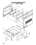DOOR AND DRAWER Diagram and Parts List for RF316PXYN1  Whirlpool Range