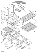 SHELF, LIT/OPTIONAL Diagram and Parts List for KTRD18KAAL21  Whirlpool Refrigerator