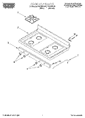COOKTOP Diagram and Parts List for FGP325GN1  Roper Range