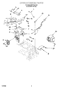 OVEN INTERIOR Diagram and Parts List for MT0150SJQ0  Whirlpool Microwave