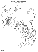 TUB AND BASKET PARTS, OPTIONAL PARTS (NOT INCLUDED) Diagram and Parts List for WFW8300SW0  Whirlpool Washer