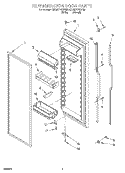 REFRIGERATOR DOOR Diagram and Parts List for KSRE27FHBT00  KitchenAid Refrigerator