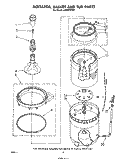 AGITATOR, BASKET AND TUB Diagram and Parts List for LA6500XPW4  Whirlpool Washer