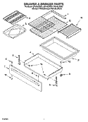 DRAWER & BROILER PARTS Diagram and Parts List for GS440LEMB1  Whirlpool Range