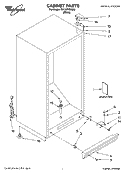 CABINET PARTS Diagram and Parts List for EV120FXKQ05  Whirlpool Freezer
