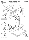 TOP AND CONSOLE PARTS Diagram and Parts List for LGR6620PT1  Whirlpool Dryer