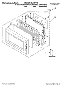 DOOR PARTS Diagram and Parts List for KCMS1555SBL0  KitchenAid Microwave
