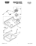 COOKTOP Diagram and Parts List for FEP350BW0  Roper Range