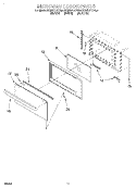 MICROWAVE DOOR, OPTIONAL Diagram and Parts List for KEMS377DBL4  KitchenAid Microwave Oven Combo