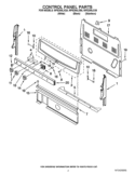 CONTROL PANEL PARTS Diagram and Parts List for WFE260LXB0  Whirlpool Range