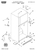 CABINET Diagram and Parts List for RT18DKXFW02  Roper Refrigerator