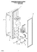 FREEZER DOOR PARTS Diagram and Parts List for 7GS2SHAXMS00  Whirlpool Refrigerator