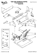 TOP AND CONSOLE PARTS Diagram and Parts List for 3HWED5205SQ0  Whirlpool Dryer