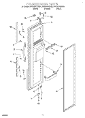 FREEZER DOOR Diagram and Parts List for 3VED29DQFW01  Whirlpool Refrigerator