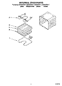 INTERNAL OVEN PARTS Diagram and Parts List for RBS305PDS17  Whirlpool Wall Oven