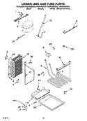 LOWER UNIT AND TUBE PARTS Diagram and Parts List for KSSS48QKB01  KitchenAid Refrigerator