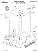 CABINET, LITERATURE Diagram and Parts List for CS22AFXKT04  Crosley Refrigerator