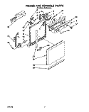 FRAME AND CONSOLE Diagram and Parts List for DU8900XY1  Whirlpool Dishwasher