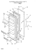 REFRIGERATOR DOOR Diagram and Parts List for 6ED20TKXFW01  Whirlpool Refrigerator