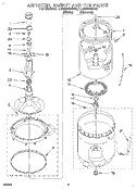 AGITATOR, BASKET AND TUB Diagram and Parts List for LLN8244BN0  Whirlpool Washer