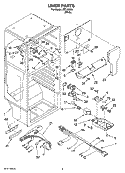 LINER PARTS Diagram and Parts List for IRT184301  Inglis Refrigerator