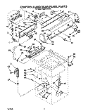 CONTROLS AND REAR PANEL Diagram and Parts List for RAM4143AL0  Whirlpool Washer