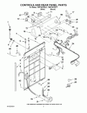 CONTROLS AND REAR PANEL PARTS Diagram and Parts List for 7MWT96700ST1  Whirlpool Washer