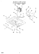 BASE PLATE Diagram and Parts List for MC8131XEB0  Whirlpool Wall Oven
