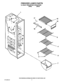 FREEZER LINER PARTS Diagram and Parts List for ED5KVEXVQ05  Whirlpool Refrigerator