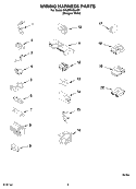 WIRING HARNESS PARTS Diagram and Parts List for 3XLBR5432JQ5  Whirlpool Washer