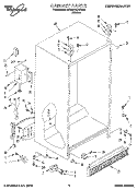CABINET Diagram and Parts List for 6ED22DQXBW00  Whirlpool Refrigerator