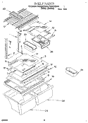 SHELF, LIT/OPTIONAL Diagram and Parts List for ET20TKXDN00  Whirlpool Refrigerator