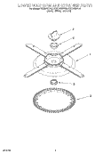 LOWER WASHARM AND STRAINER Diagram and Parts List for KUDI24SEBL0  KitchenAid Dishwasher