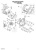 BULKHEAD PARTS, OPTIONAL PARTS (NOT INCLUDED) Diagram and Parts List for WED5200TQ0  Whirlpool Dryer