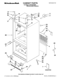 CABINET PARTS Diagram and Parts List for KFCS22EVMS7  KitchenAid Refrigerator